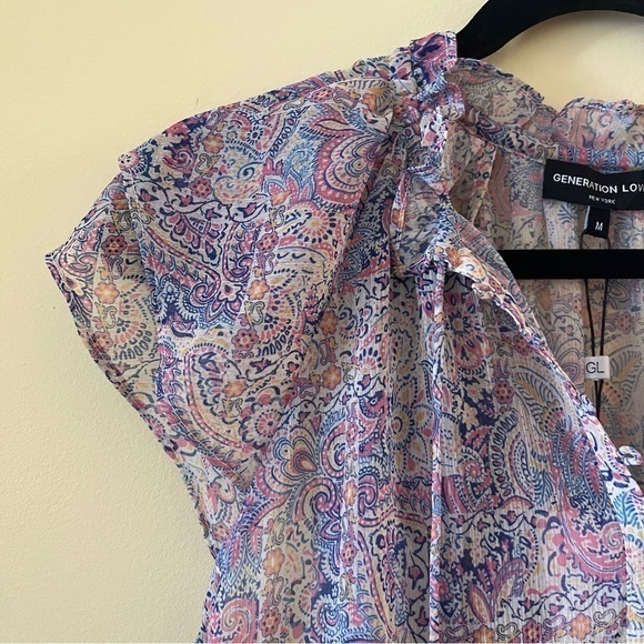 NWT GENERATION LOVE Mirabelle Mosaic Dress Mosaic Paisley with Slip Size‎ Medium - Picture 10 of 16